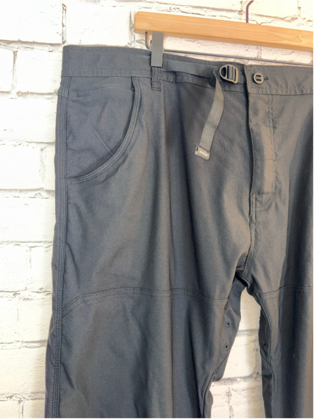 Men's prAna Cargo Pants size 42x34 Black Adjustable Waist Zion Slim Pants NEW - Picture 8 of 16